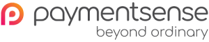 Paymentsense logo with tagline beyond ordinary