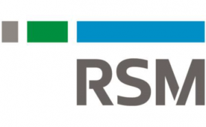 RSM company logo with coloured bars