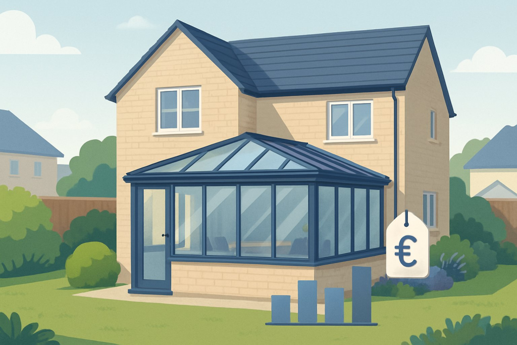 Typical conservatory extension on a UK home