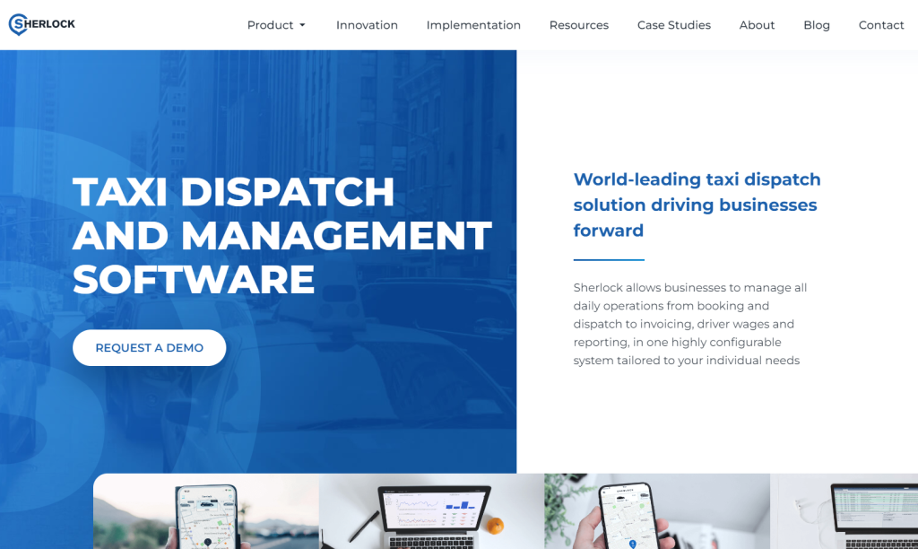 Taxi dispatch and management software by Sherlock