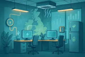 Modern eco-friendly office with digital equipment