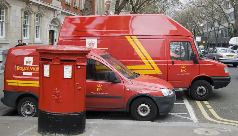 Royal Mail franking machine in office mailroom