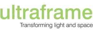 Ultraframe logo with tagline Transforming light and space
