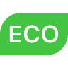 Green eco-friendly label icon