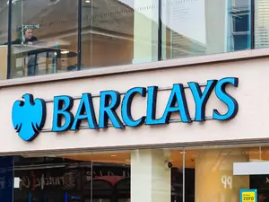 Barclays bank branch exterior sign