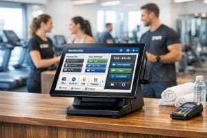 Gym reception POS system with membership options