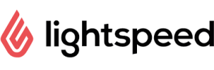 Lightspeed logo with red icon and black text