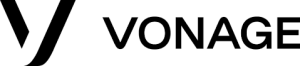 Vonage company logo in black