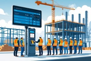 Staff tracking for construction and manufacturing sites