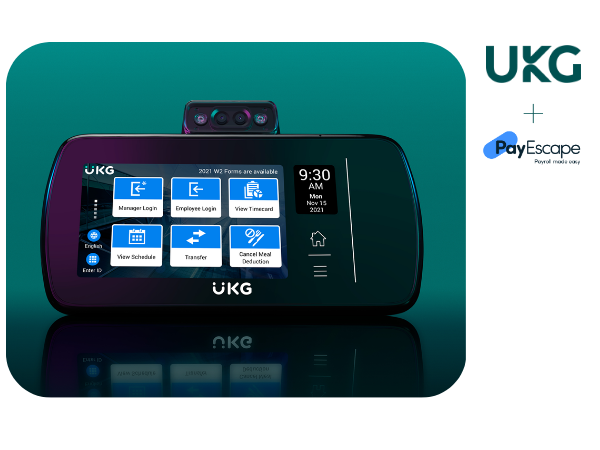 UKG InTouch DX touchless time clock with facial recognition for workforce management