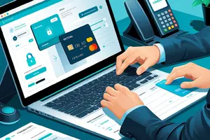 Virtual terminal payment processing illustration