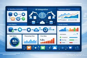 AI workflow automation dashboard for UK business processes