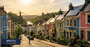 Solar panels on Bristol homes