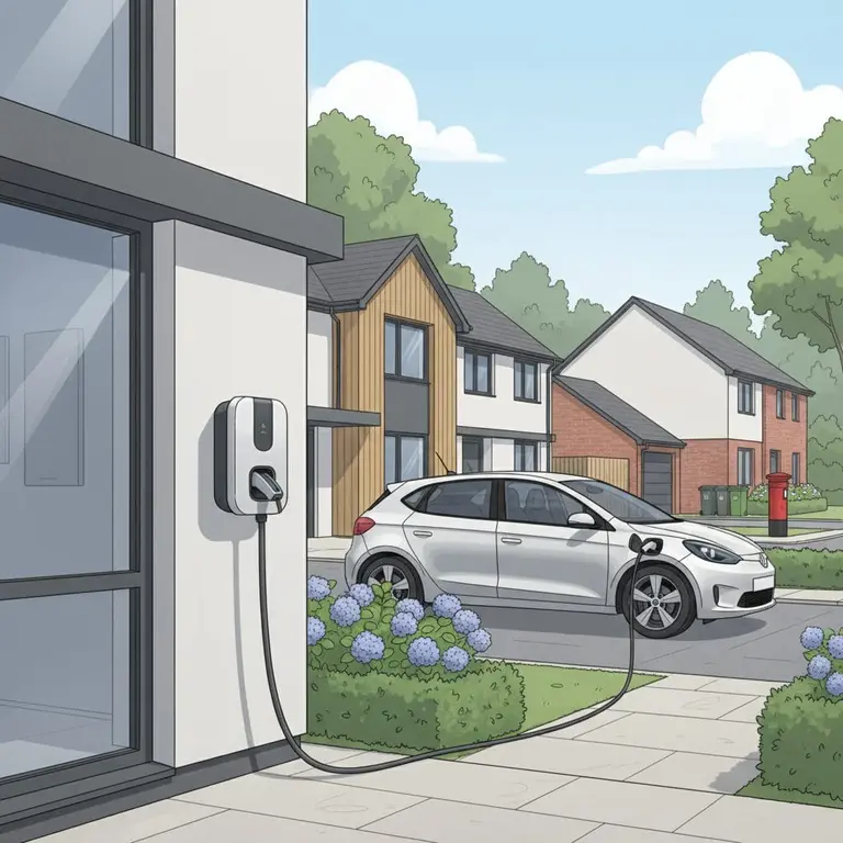 Home EV charger illustration