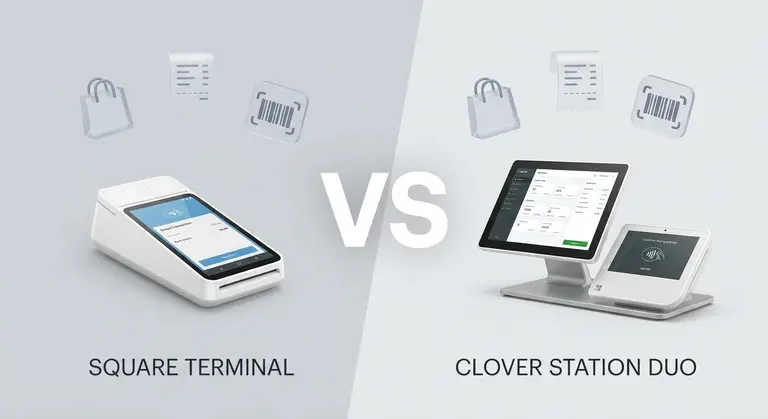 Square vs Clover EPOS system comparison illustration