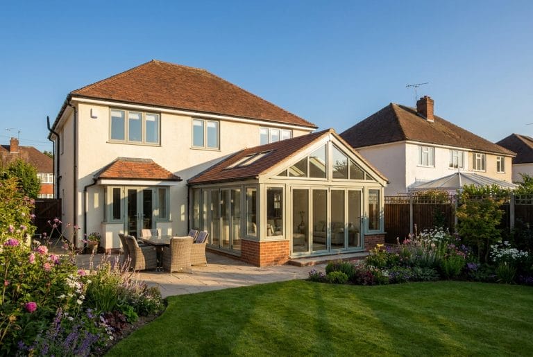 UK family home with new tiled conservatory roof - resale value uplift